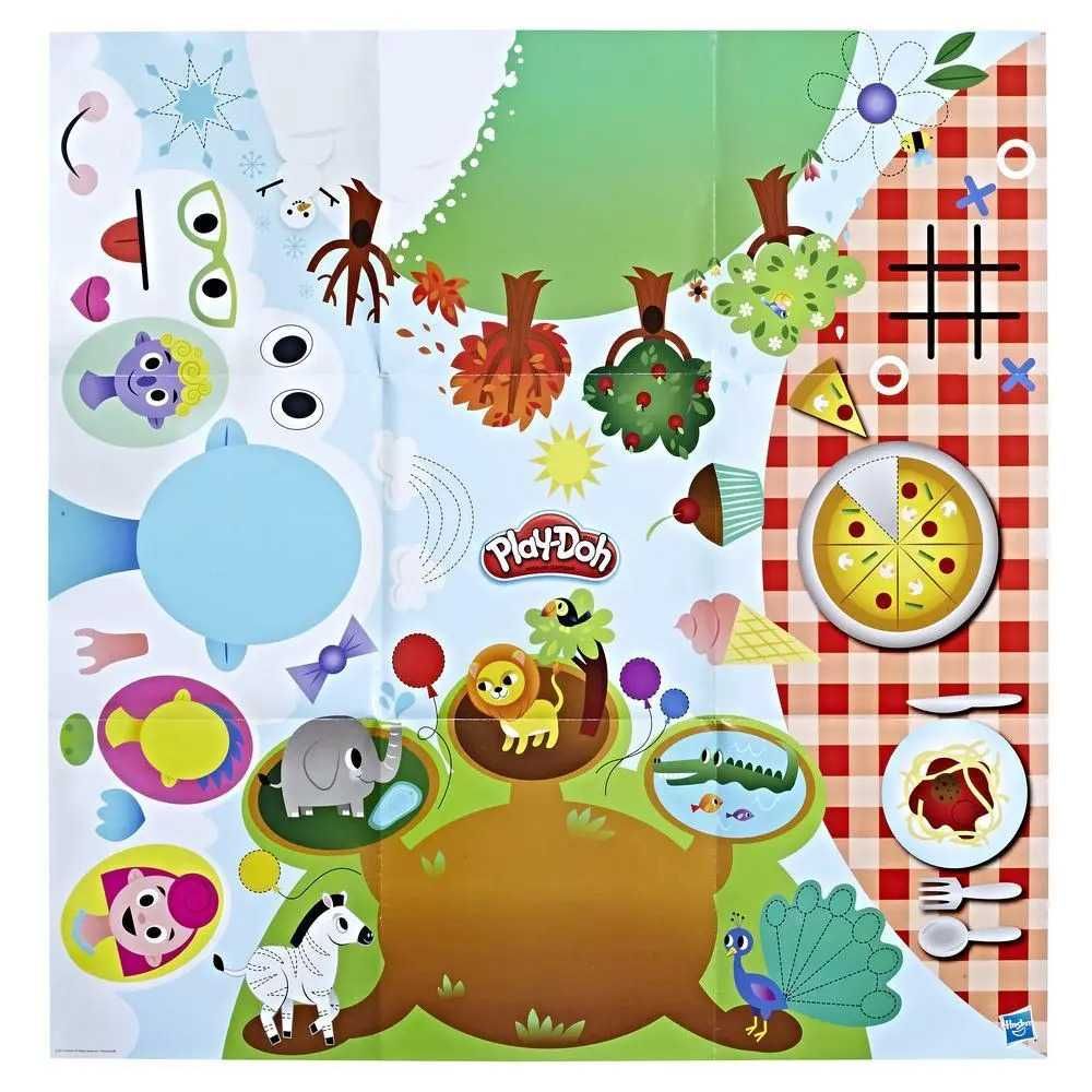 Плей До набор с формочками 40 предметов 10 банок пластилина Play-Doh