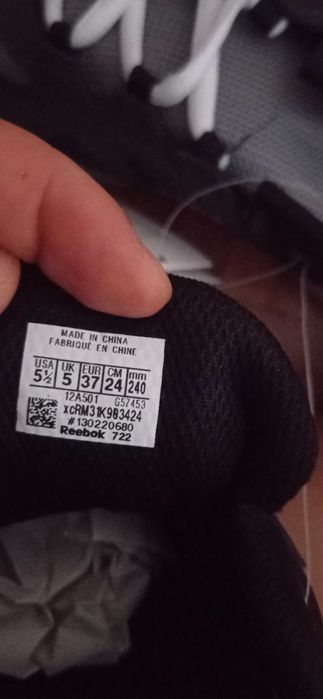 Reebok czarne roz. 37