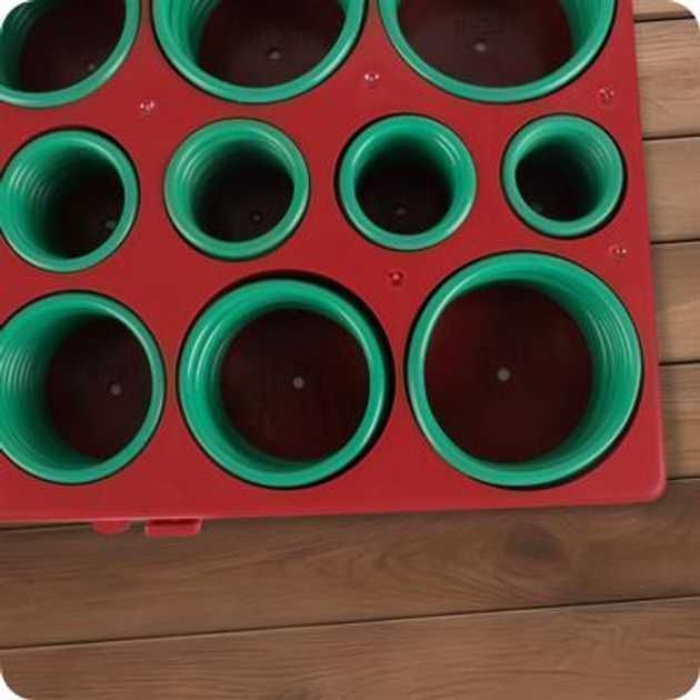 Комплект гумових ущільнювальних кілець 419 од зелені INTERTOOL AT-5419