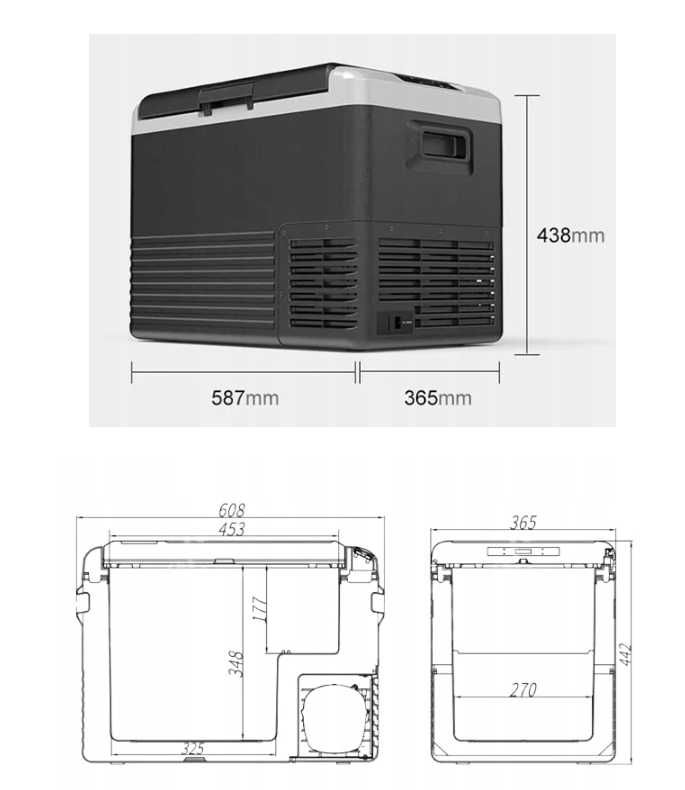 Lodówka kompresorowa turystyczna samochodowa Evo Cl40 12/24/230V
