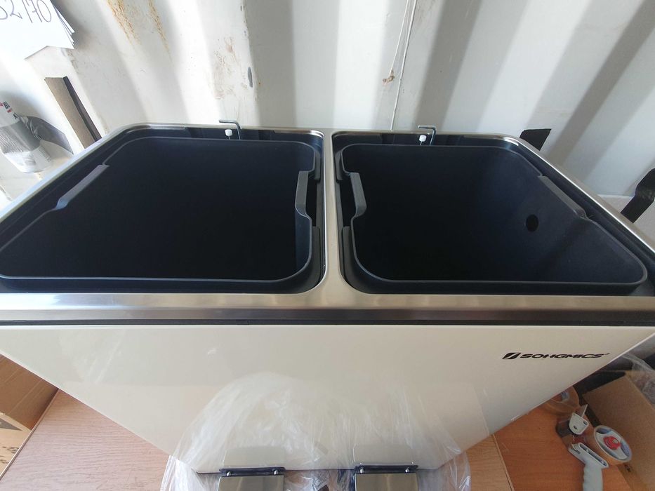 Kosz na śmieci  2 x 30 l, do recyklingu, 2 przegródkami,  wiaderkami