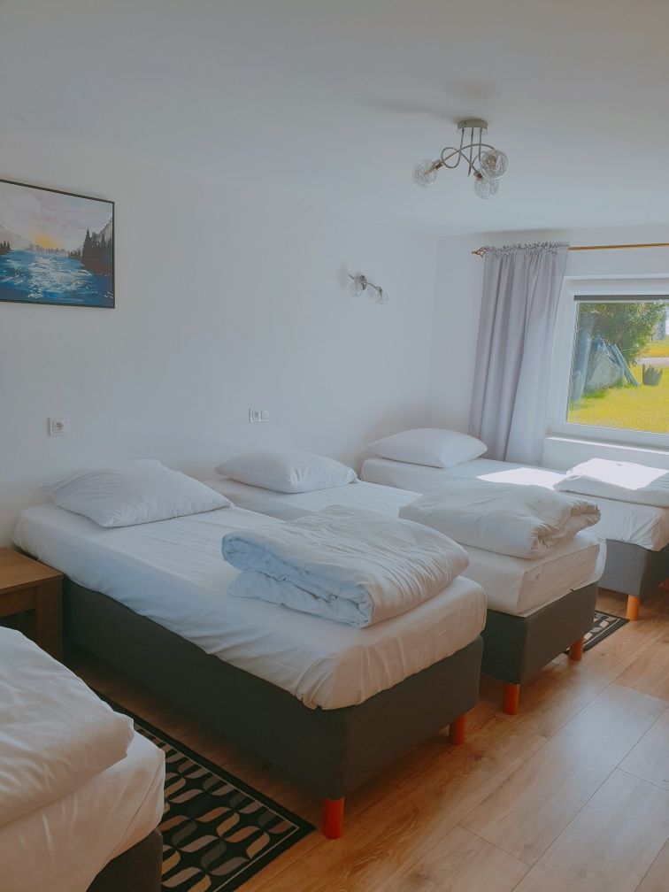 Wolne 12os jezioro Sauna 3 sypialnie domek bania z jacuzzi