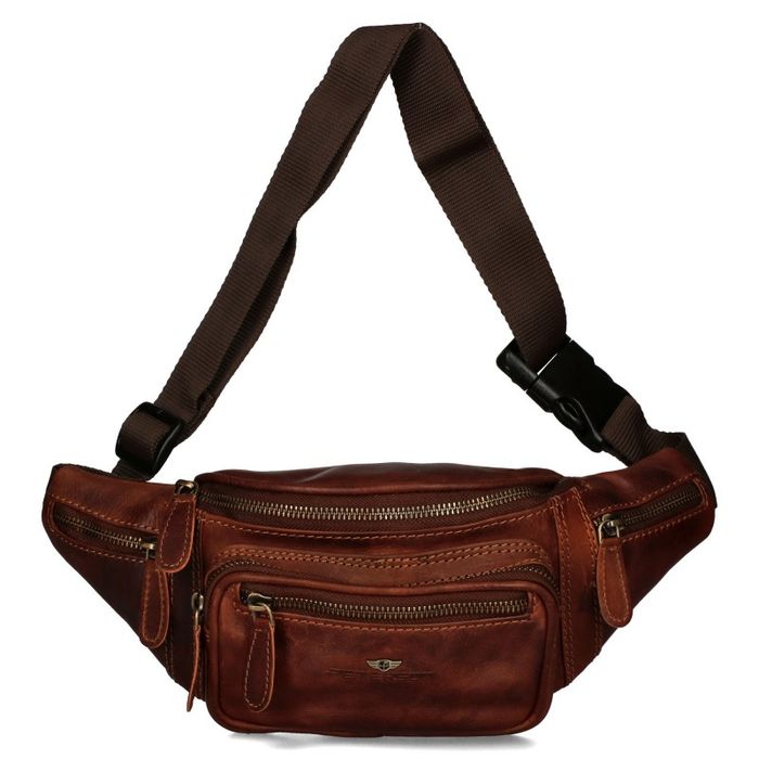 skórzana saszetka męska na biodra - peterson