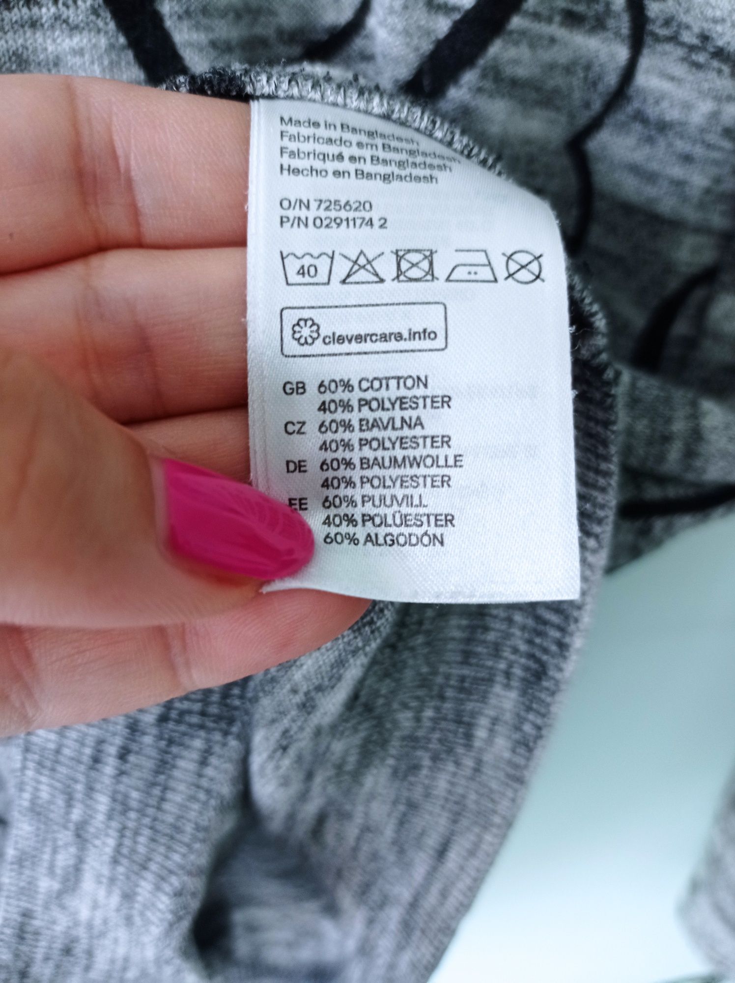 Cienki sweter sweterek serduszka szary uni H&M