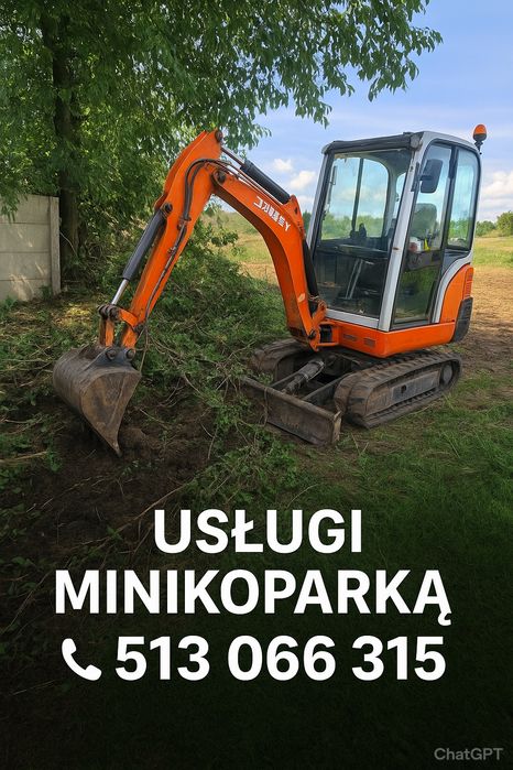 usługi minikoparki 2t