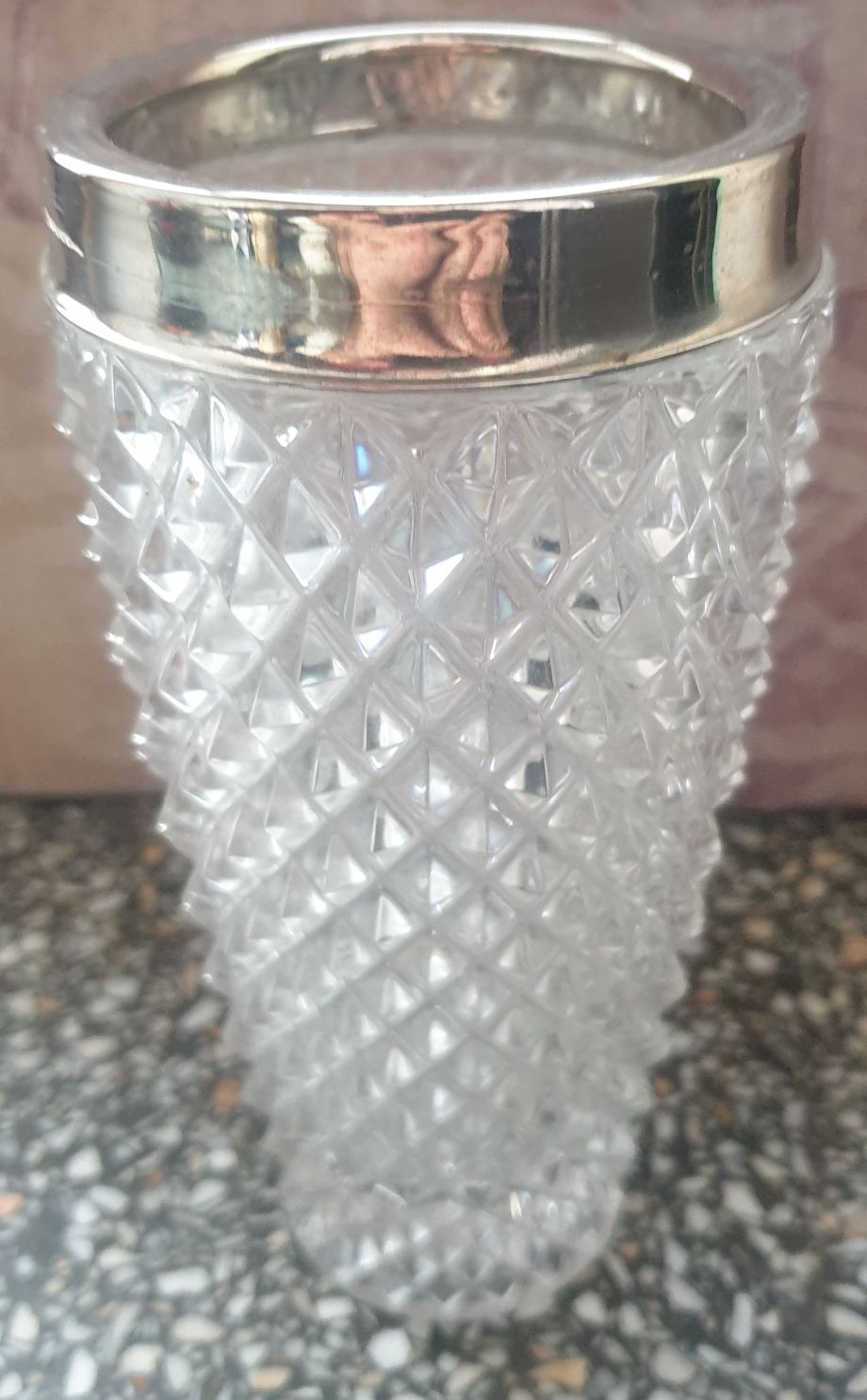 WMF Silverplated EP Brass diamond pressed glass vase/Cocktail Shakers