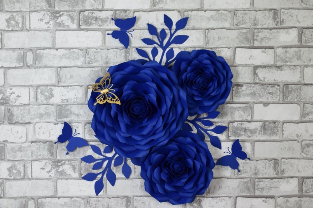 Roże z papieru 3D Chanel