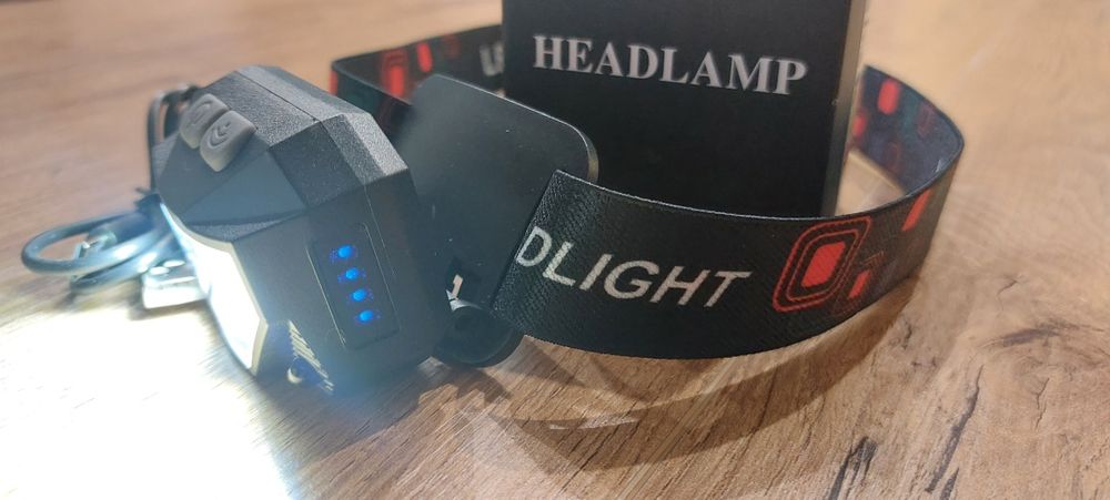 Latarka czołowa LED. Akumulatorowa