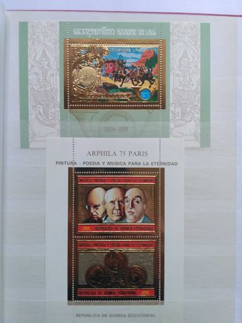Продам марки блоки ЗОЛОТО Экваториальная Гвинея 1974