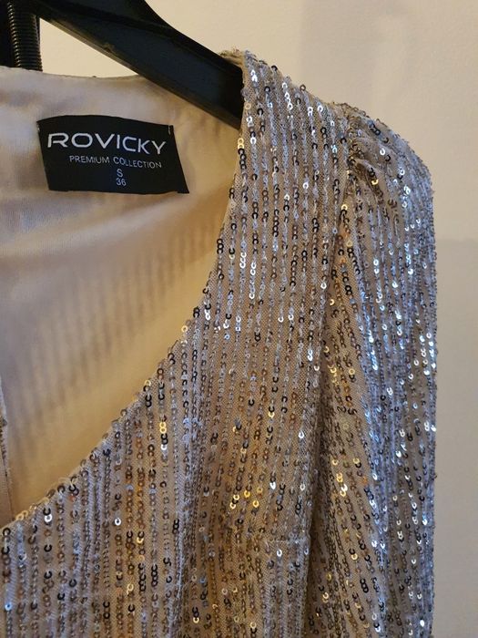 SYLWESTER sukienka złota r. S