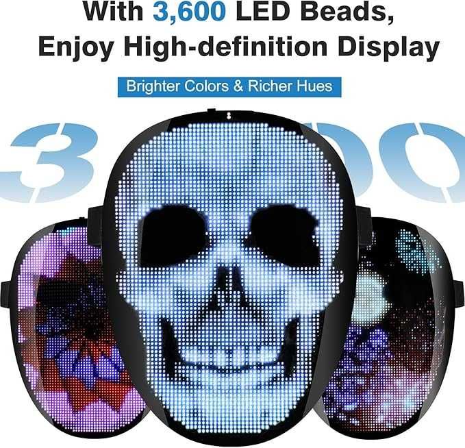 FlareMore Maska LED shining mask z możliwością ładowania SL019