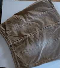 Sztruksowa spódniczka z rozcięciem na tyle jeans sztruks