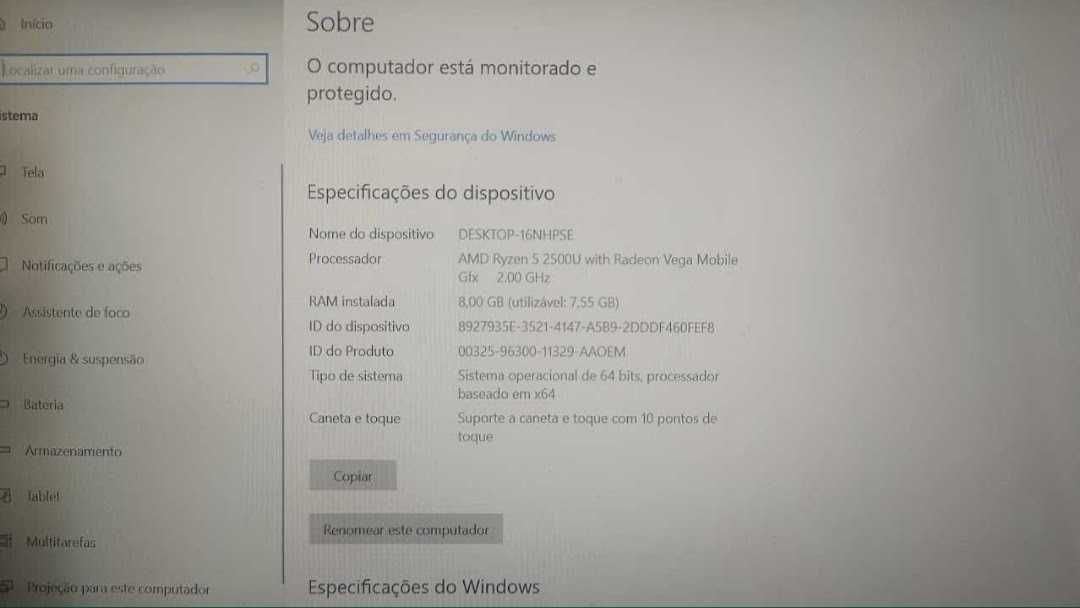 LENOVO Yoga 530 - AMD Ryzen 5 c/ Radeon Vega GFX - 8GB Ram - 250GB SSD