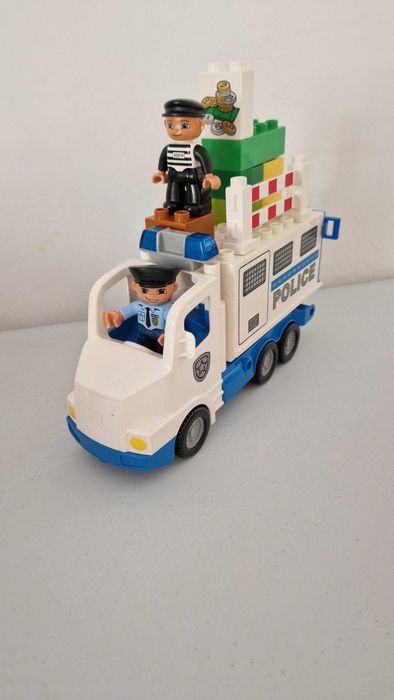Lego Duplo mix straż pożarna policja helikopter ratunkowy