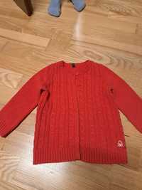 Czerwony sweterek r. 86/92