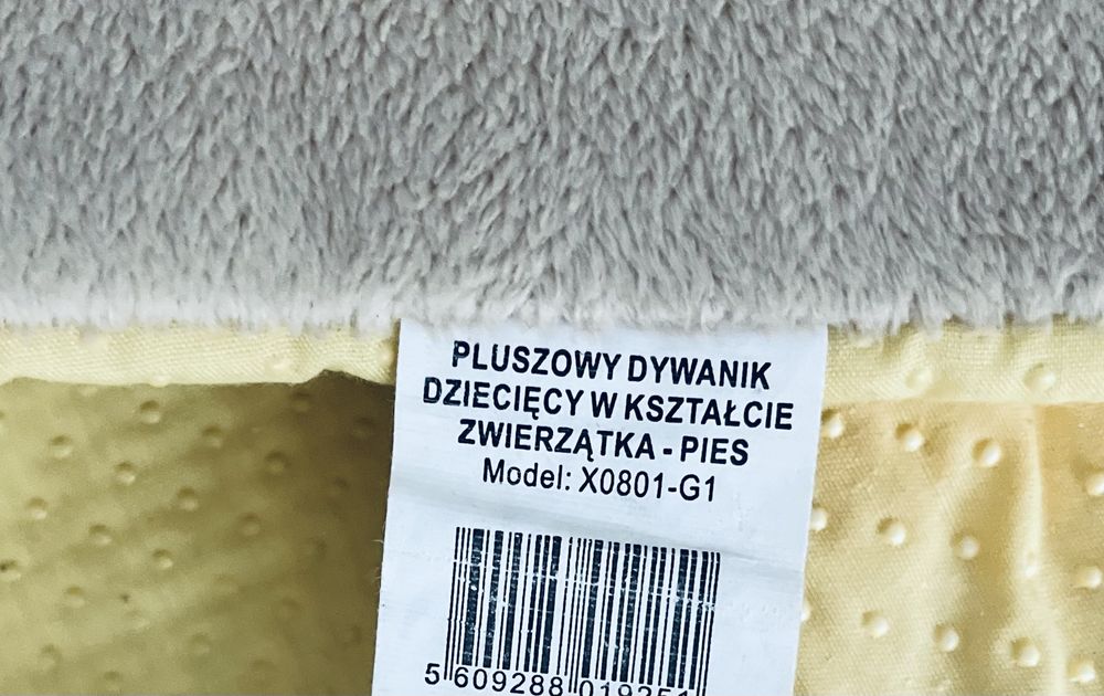 Pluszowy dywanik dziecięcy PIES