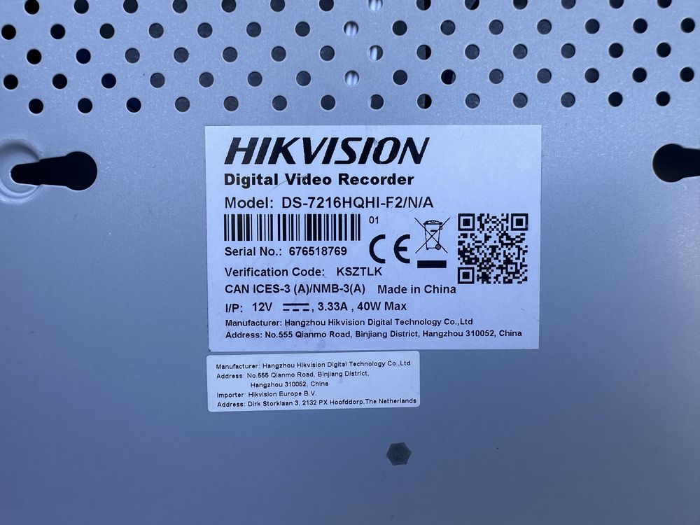 Rejestrator 16 kamer analog Hikvision + 4TB + monitor gratis
