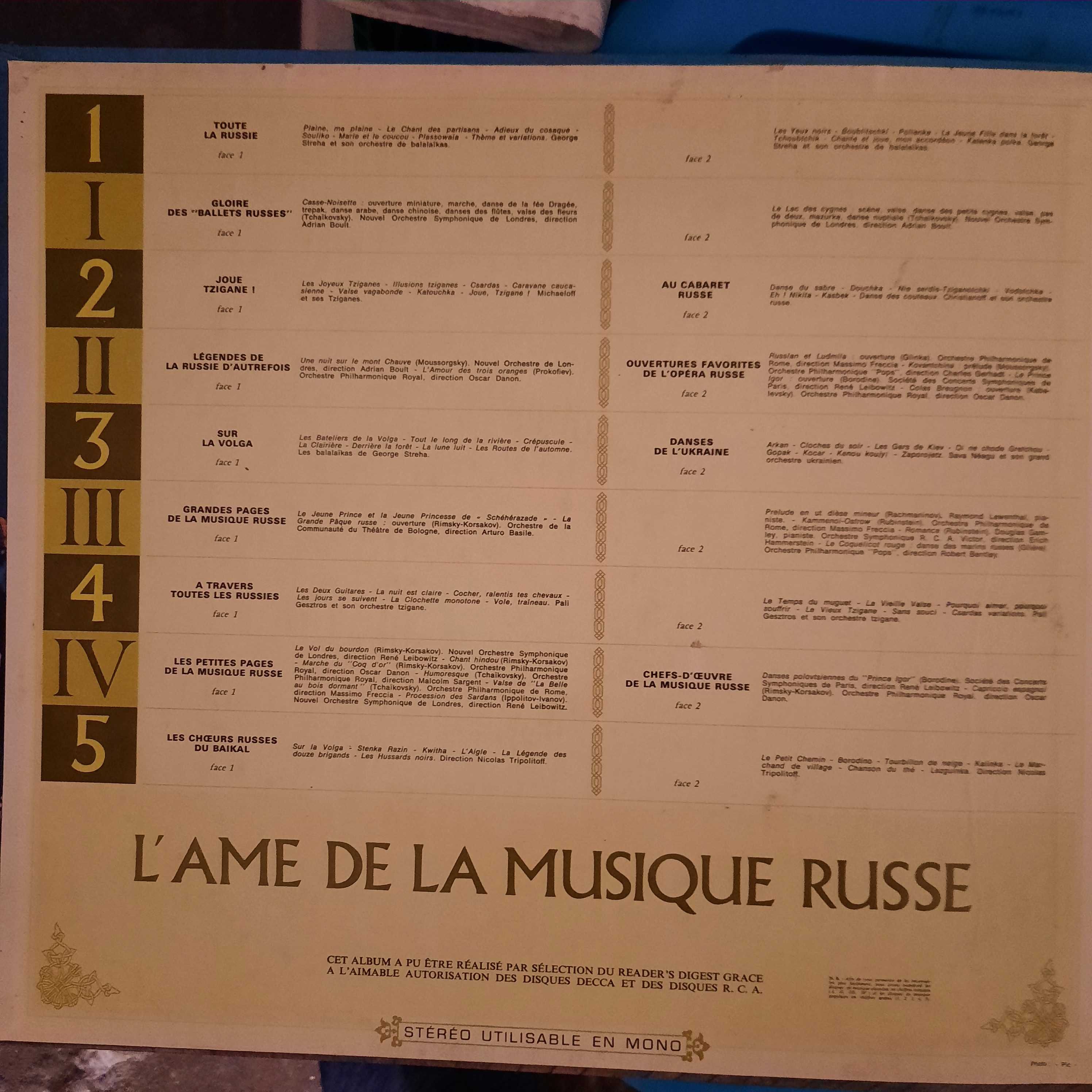 Caixa de vinis "L'ame de la musique russe" (9 vinis)