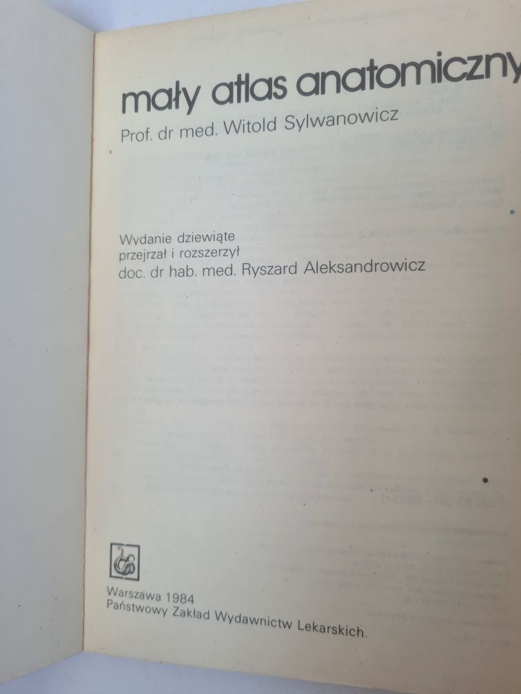 Mały atlas anatomiczny - Witold Sylwanowicz