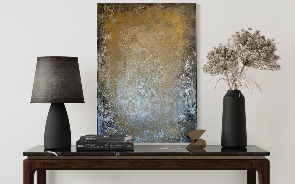 Tela acrilica abstrata nova 50x70 cm