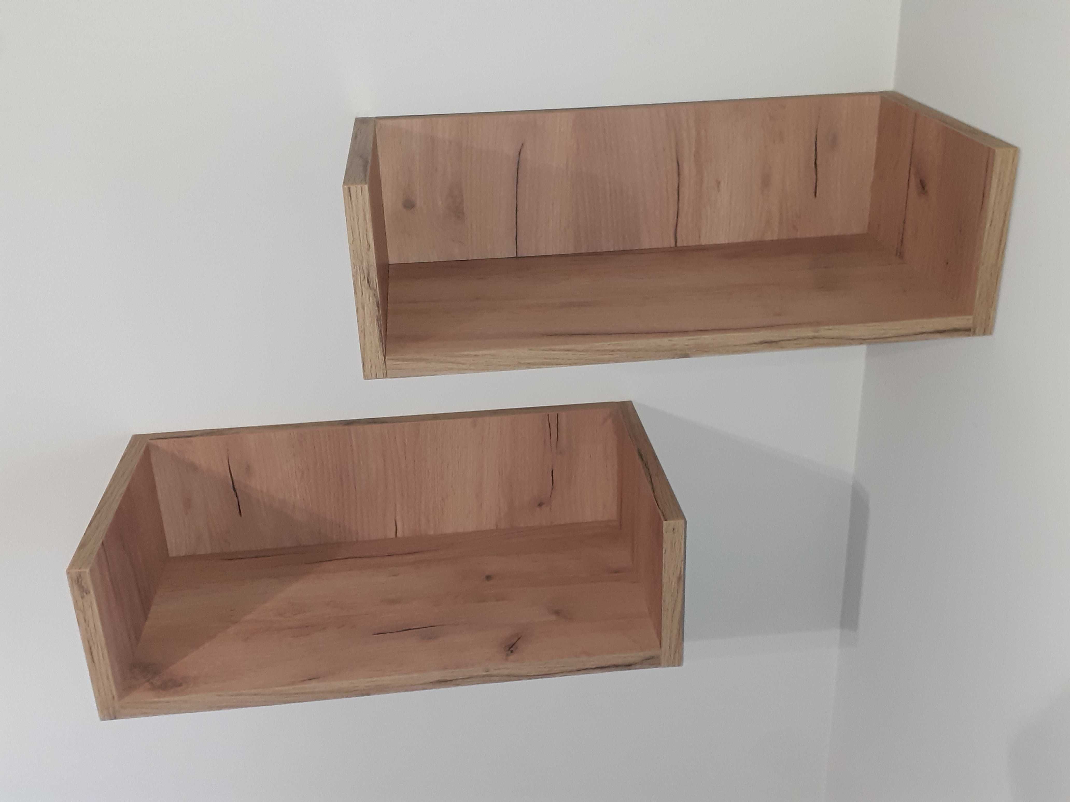 Półki ścienne 50cm na ścianę półki na książki Dąb Craft Złoty