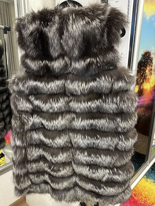 Жилетка чорнобурка