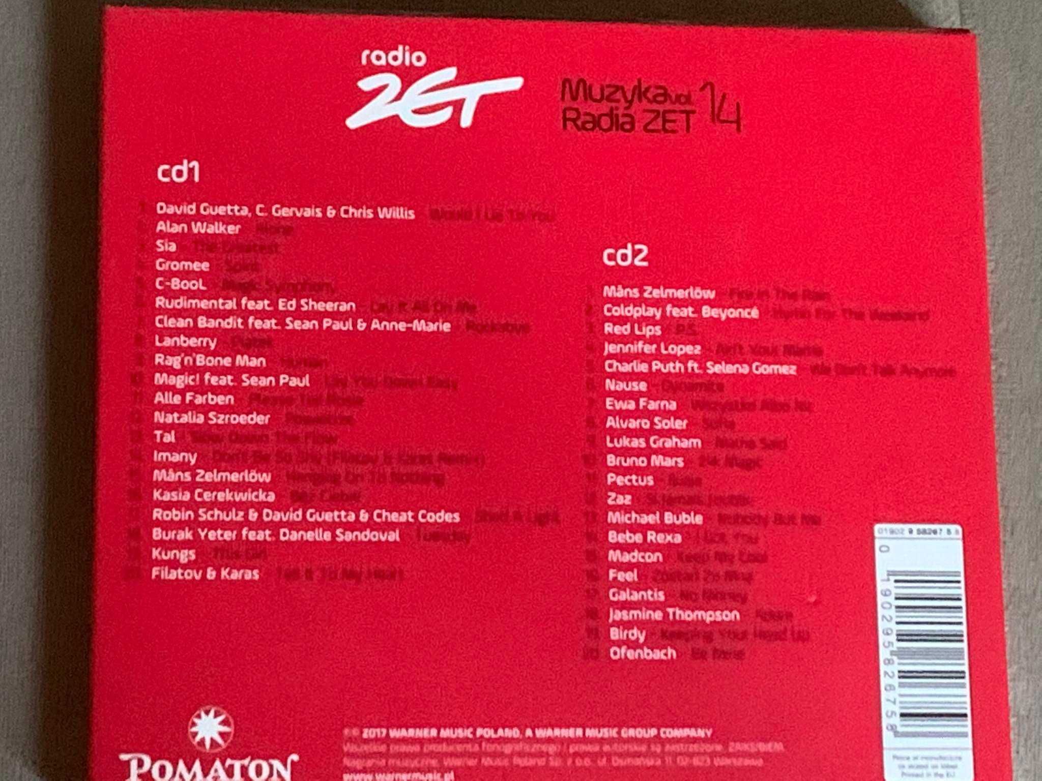 Radio ZET - Muzyka Radia ZET Vol.14 -2CD- Sia, Szroeder -stan EX!