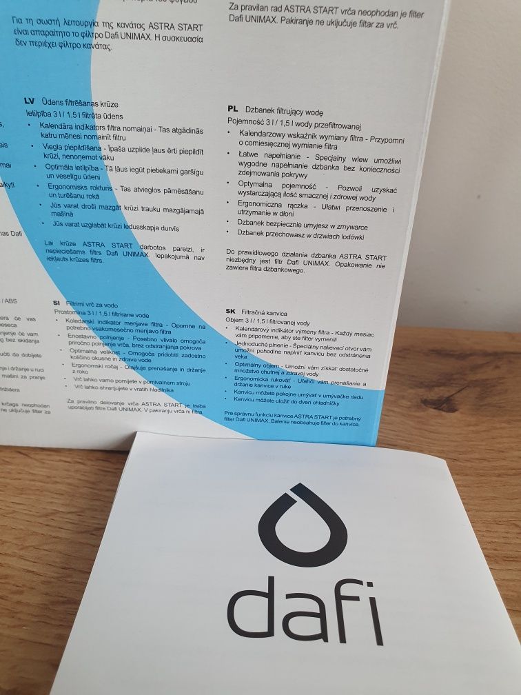Dzbanek Filtrujący Dafi Astra Start 3L czarny