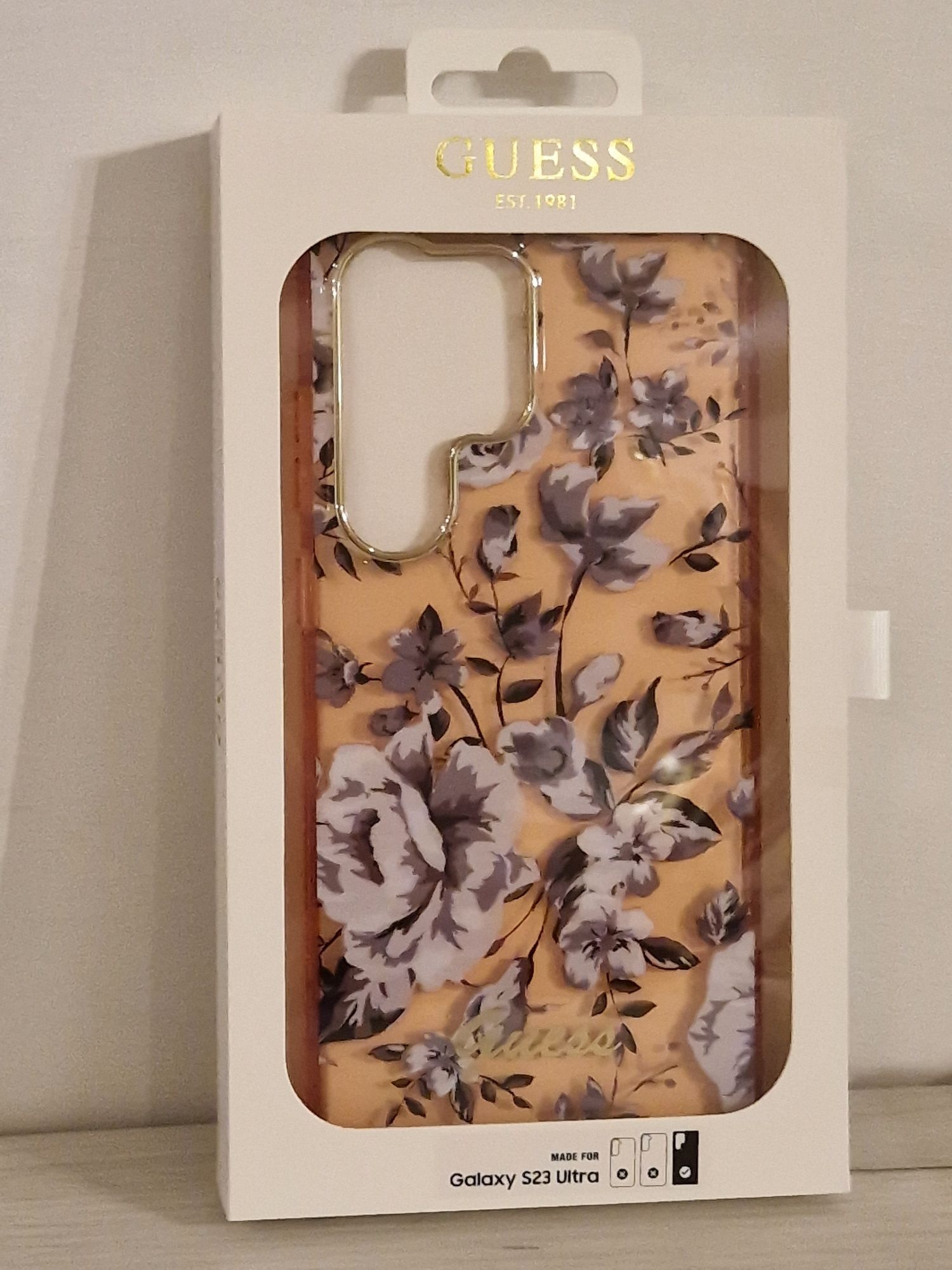 Oryginalne Etui GUESS hardcase Flower Collection do Samsung S23 Ultra