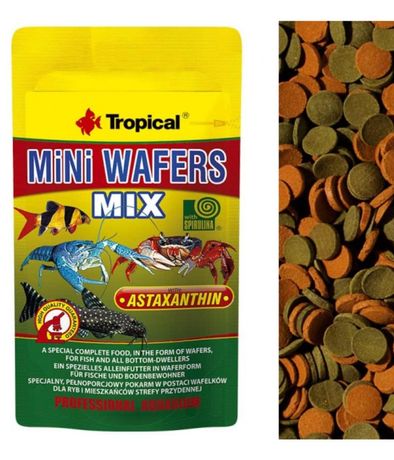 Tropical MINI WAFERS mix 18g pokarm dla ryb przydennych