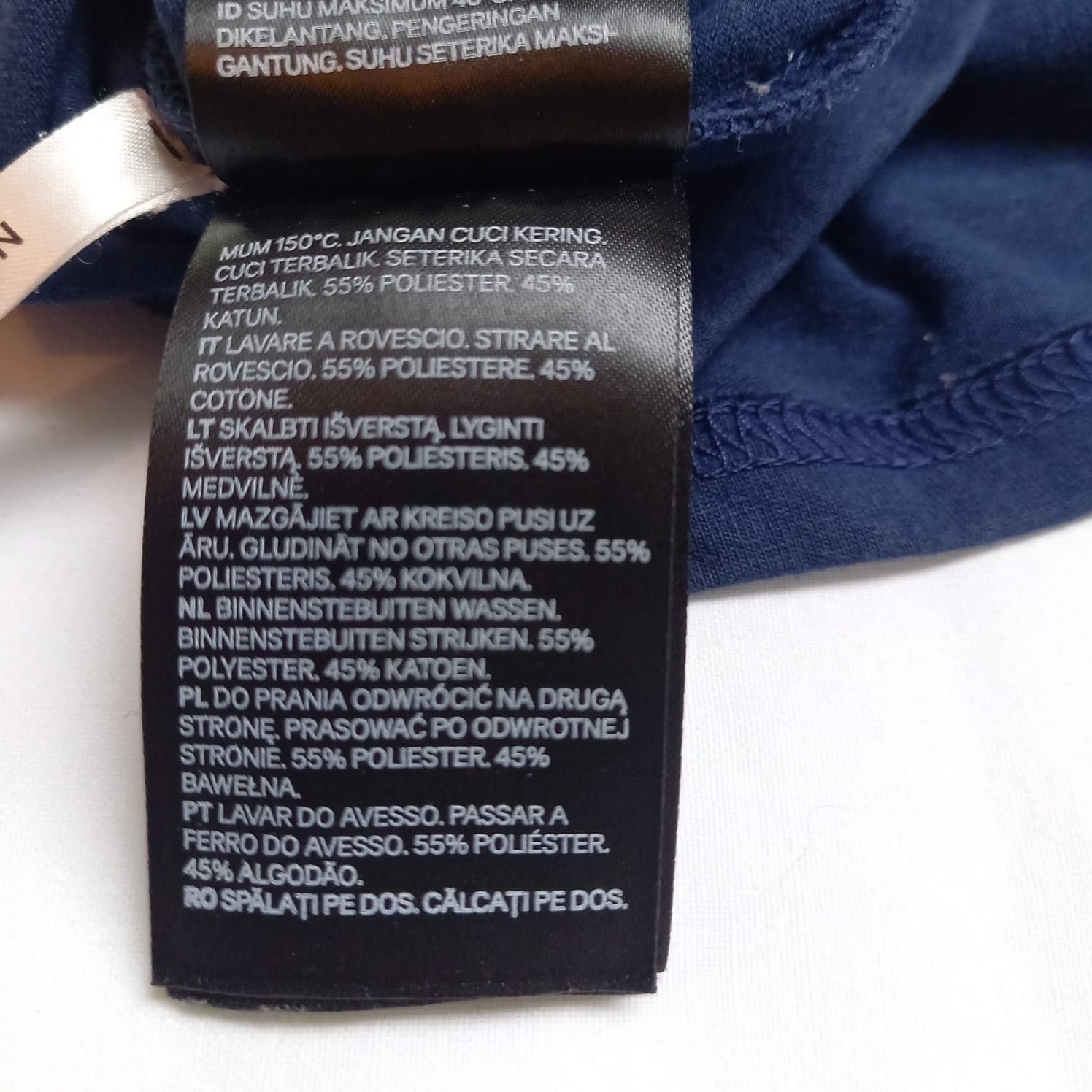 Granatowy bawełniany t-shirt krótki rękaw 134/140 H&M NYC skate