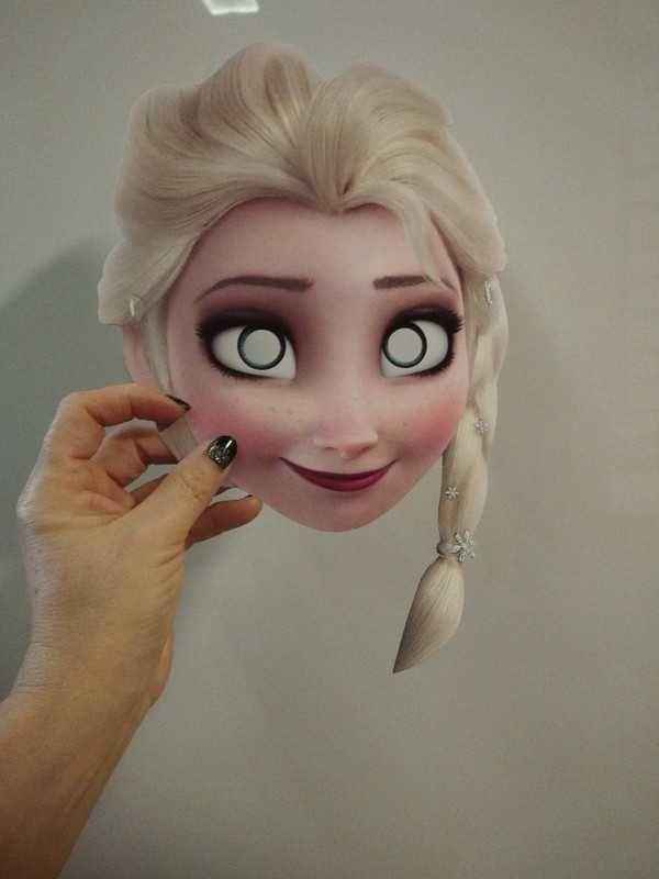 Strój sukienka Frozen ELSA r 134/140 maska korona warkocz