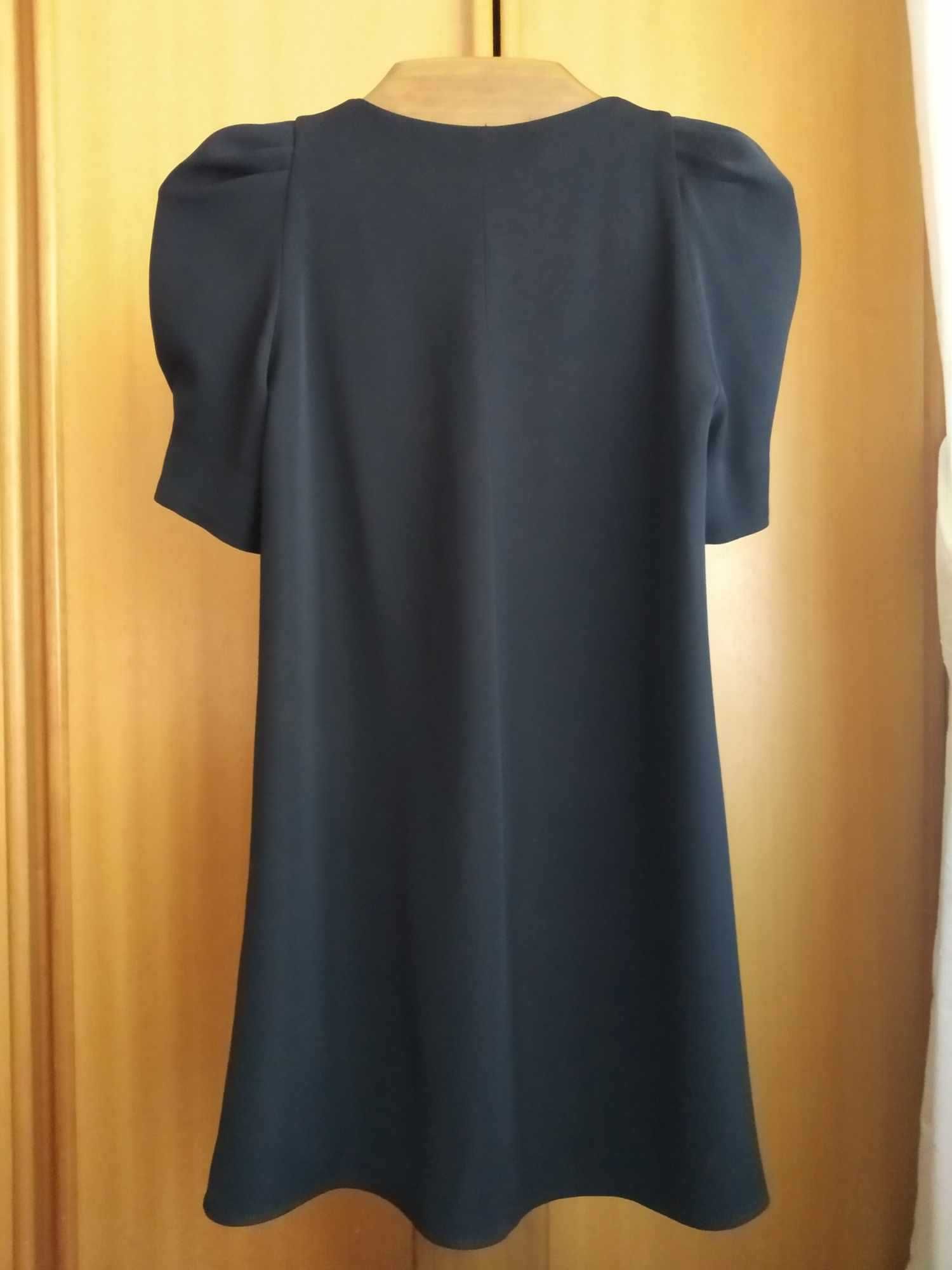 (NOVO C/ ETIQUETA, PORTES GRÁTIS) ZARA - Vestido Preto Manga Abalonada