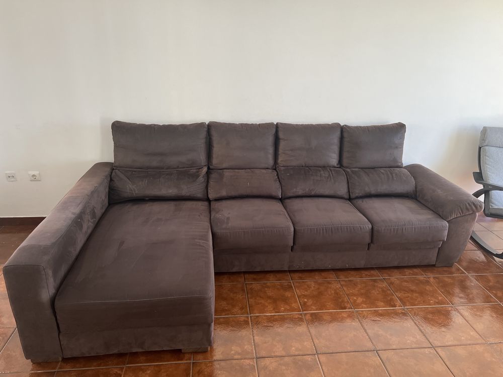 Sofa chaise longue ,4 lugares todos reclinaveis