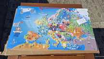 Playtive Magnetyczna mapa Europy z drewna w języku angielskim