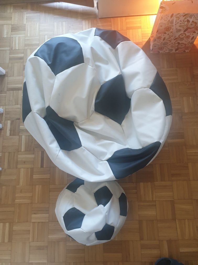 Pufa piłka XXXXXL plus mniejsza. Fotel leżanka wygodna