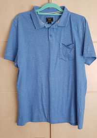T-shirt męski polo marki F&F rozmiar L niebieski