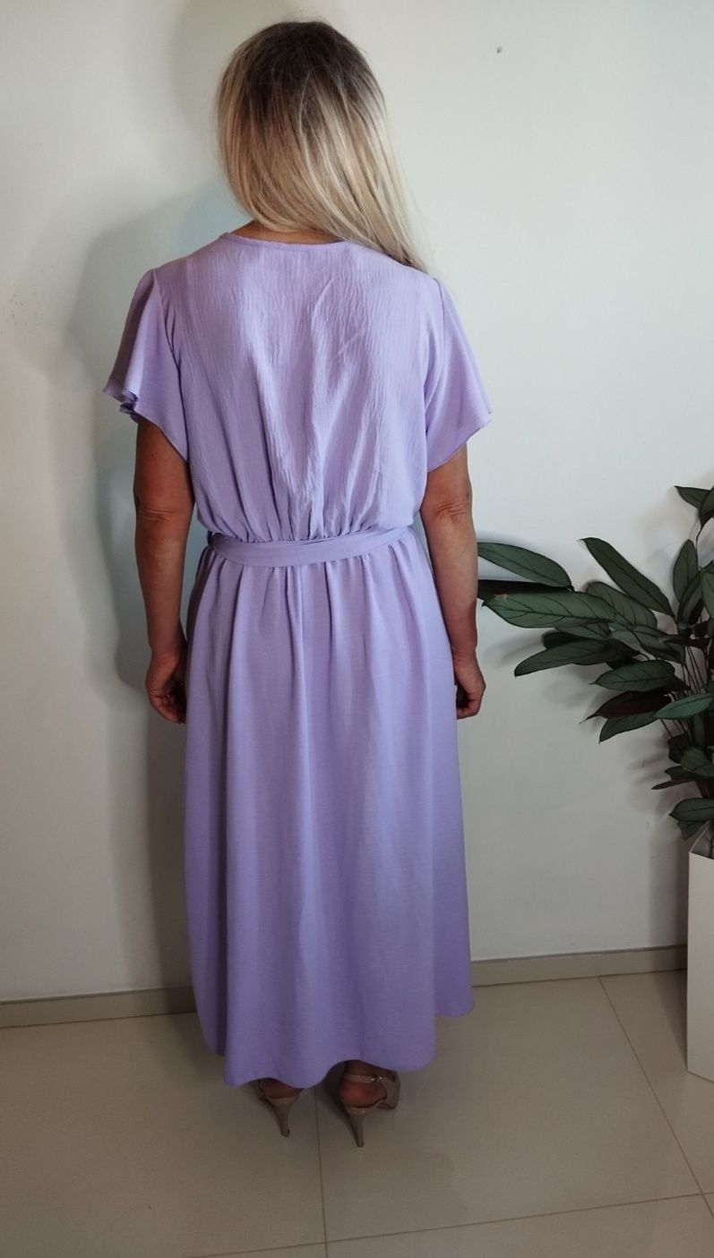 Sukienka plus size 4xl 5xl 6xl komunia chrzest wesele wyszczuplająca 4