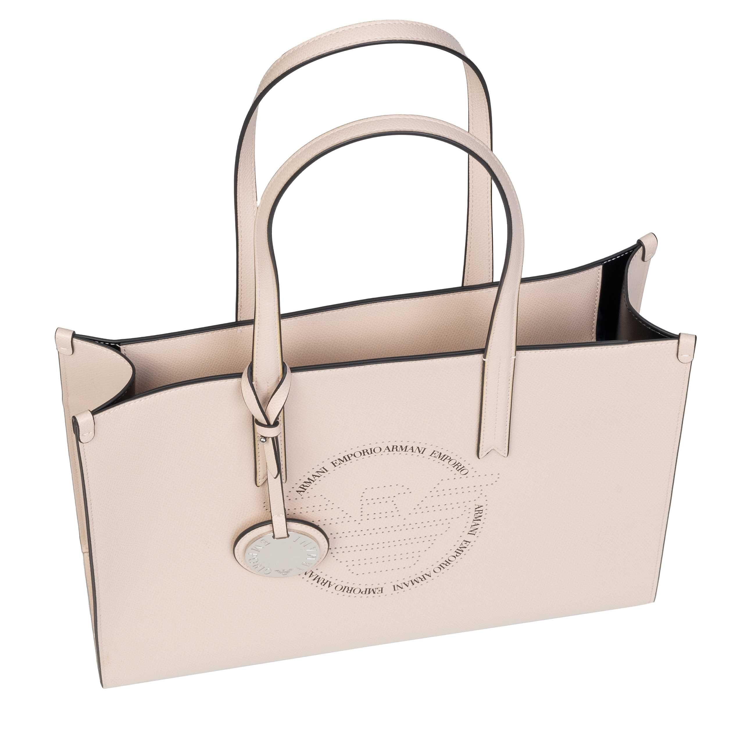 EMPORIO ARMANI luksusowa torebka SHOPPER bag NUDE