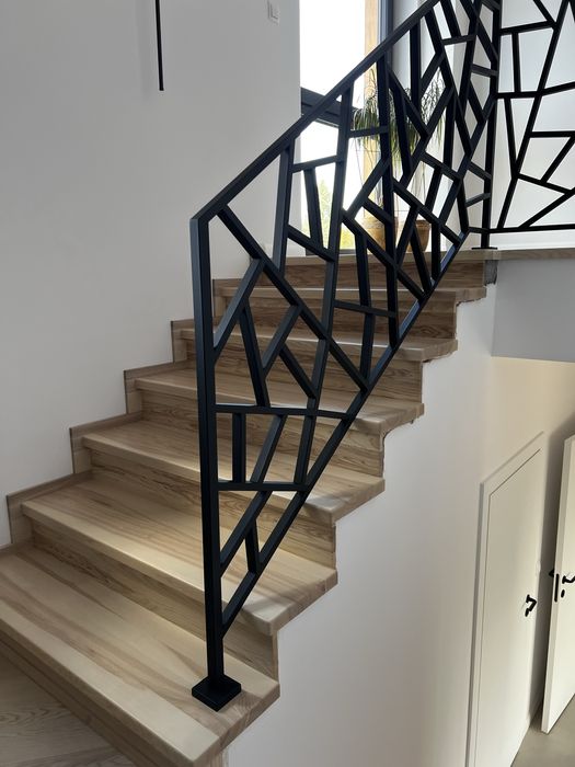 Balustrada ażurowa nowoczesna loft wewnętrzna schodowa