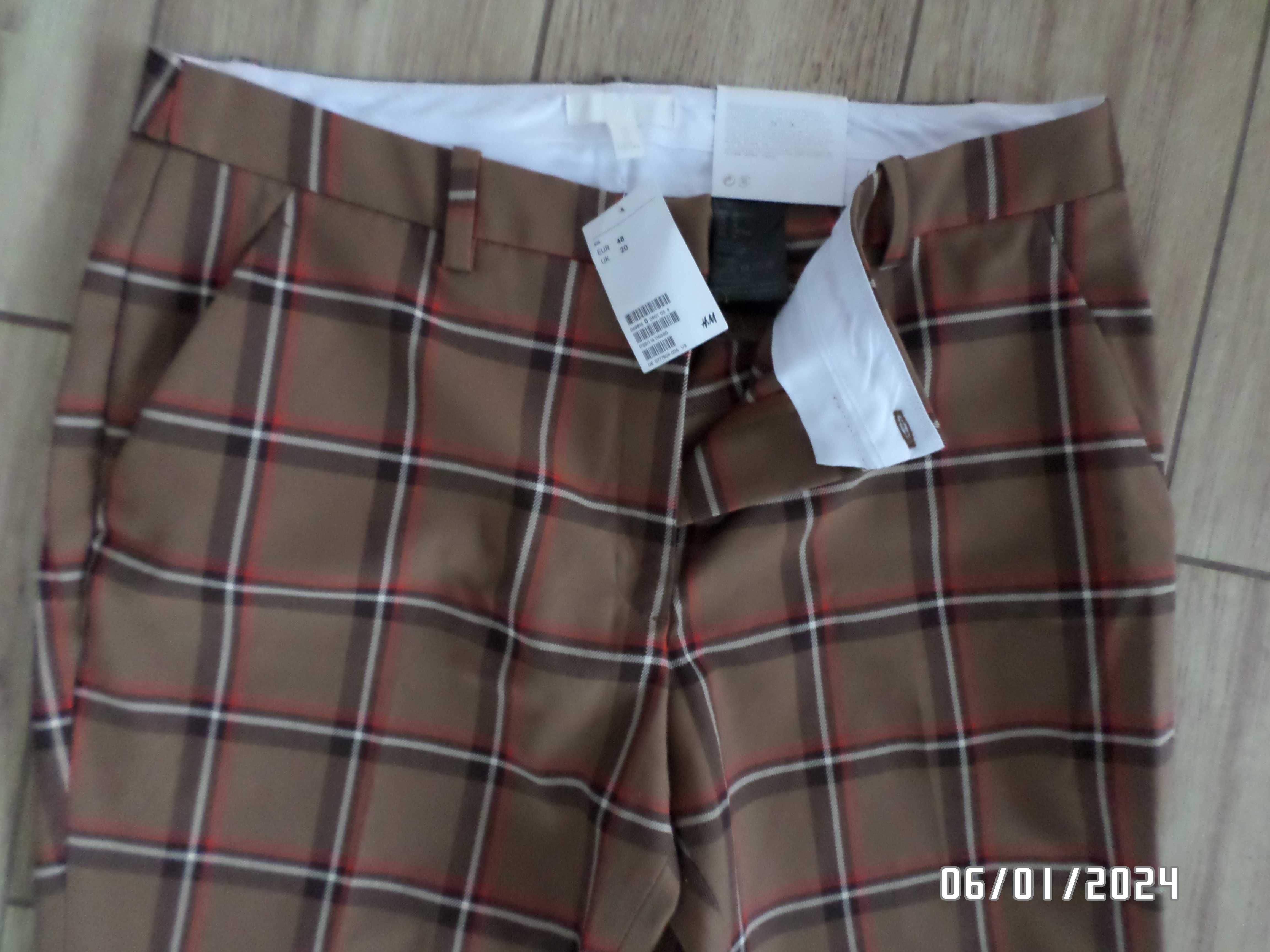świetne firmowe spodnie damskie -H&M-48-XXXL