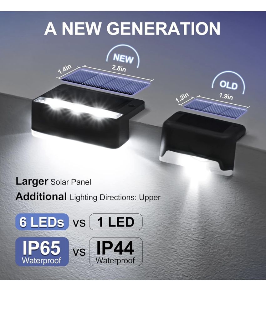 Solpex Lampy solarne do użytku na zewnątrz, 8 sztuk,Led