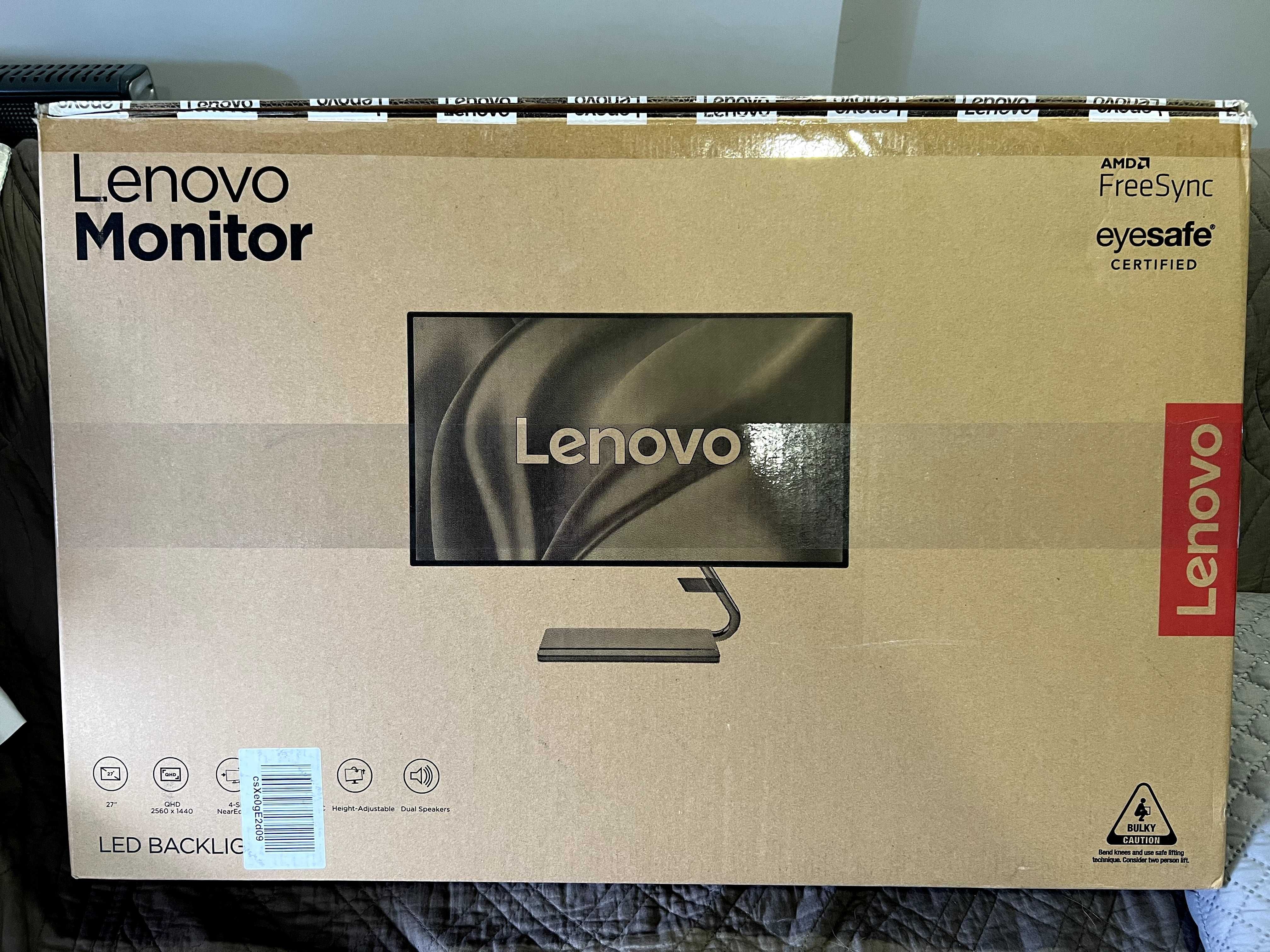 Monitor QHD 2K Lenovo Q27h-20 de 27" (IPS, 70 Hz)
