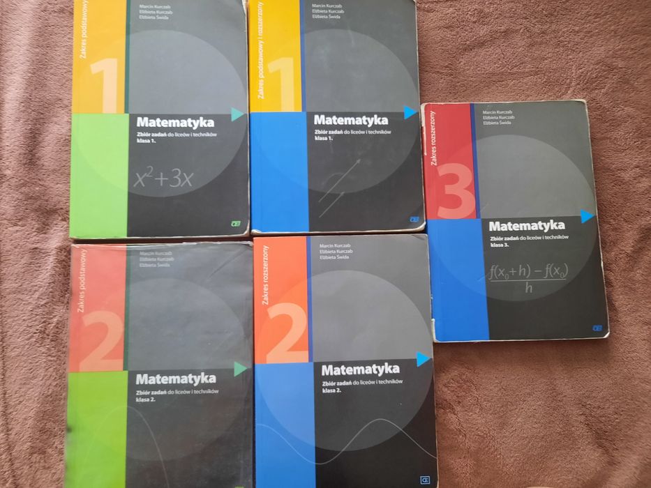 Matematyka zbiór zadań zakres podstawowy/rozszerzony kl. 1, 1, 2, 2, 3