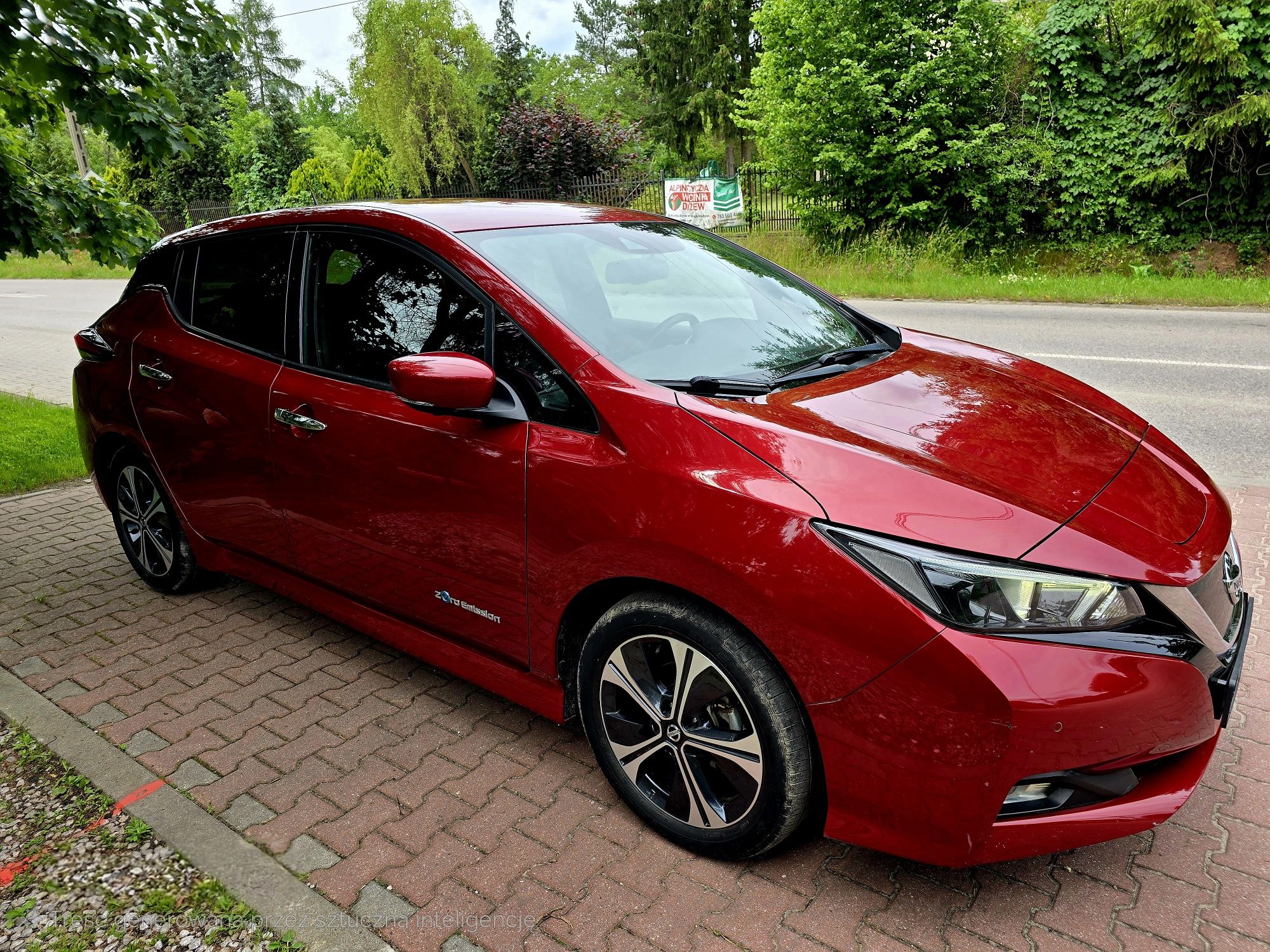 Nissan Leaf2 40kwh, Bliss, bordowy, 360st kamery, pompa, zarejestrowan