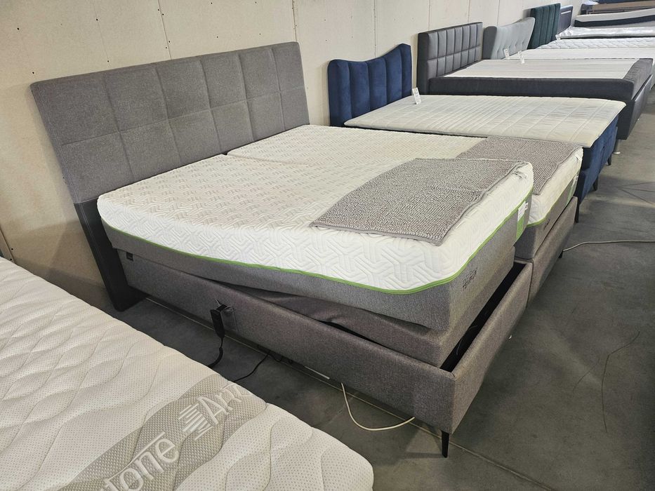 Łóżko Tempur sterowane elektrycznie z materacami Tempur Hybrid Luxe.