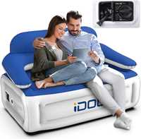 Sofá inflável iDOO, sofá de ar externo com bomba embutida, cadeira de