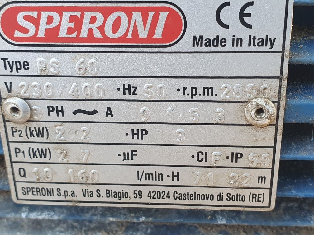 Pompa hydroforu speroni