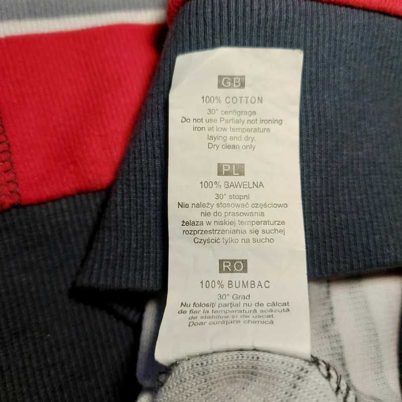 Stylowy męski sweter w paski, okrągły dekolt. Rozmiar L/50-52