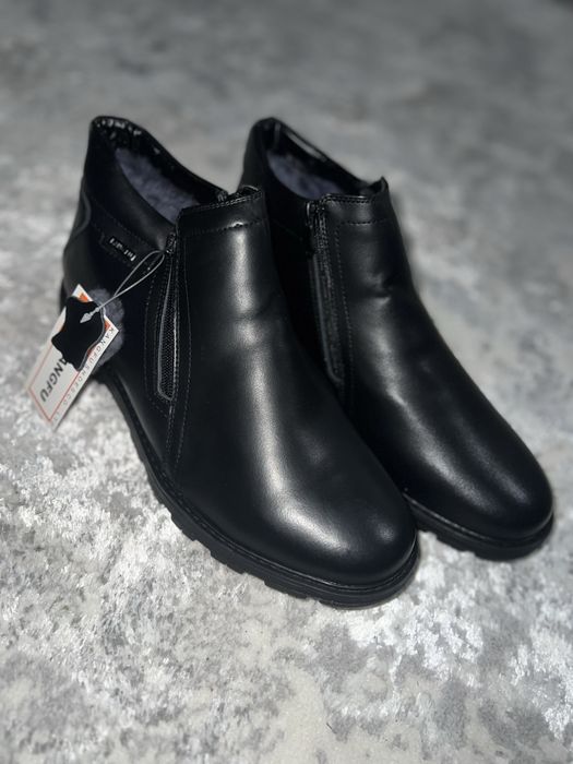 Зимові шкіряні чобітки